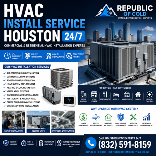 HVAC Install Service Houston 24/7 | Commercial & Residential HVAC Installation ☎️ (832) 591-8159